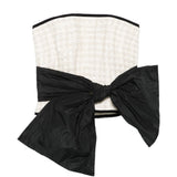 Top con fiocco in nero e avorio Elie Saab - donna 