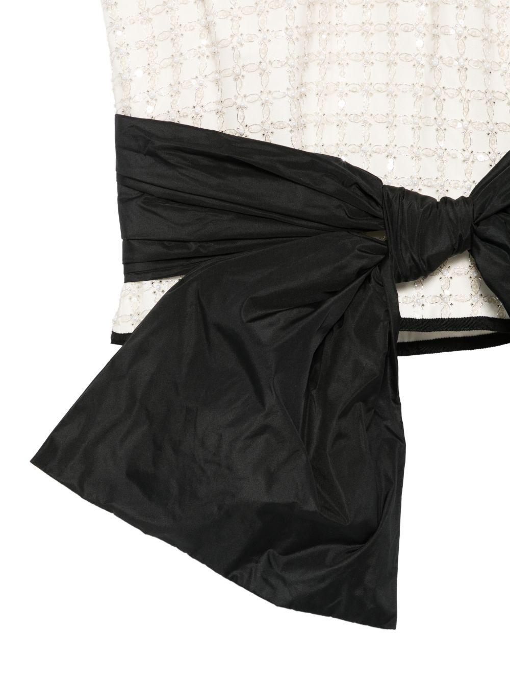 Top con fiocco in nero e avorio Elie Saab - donna 