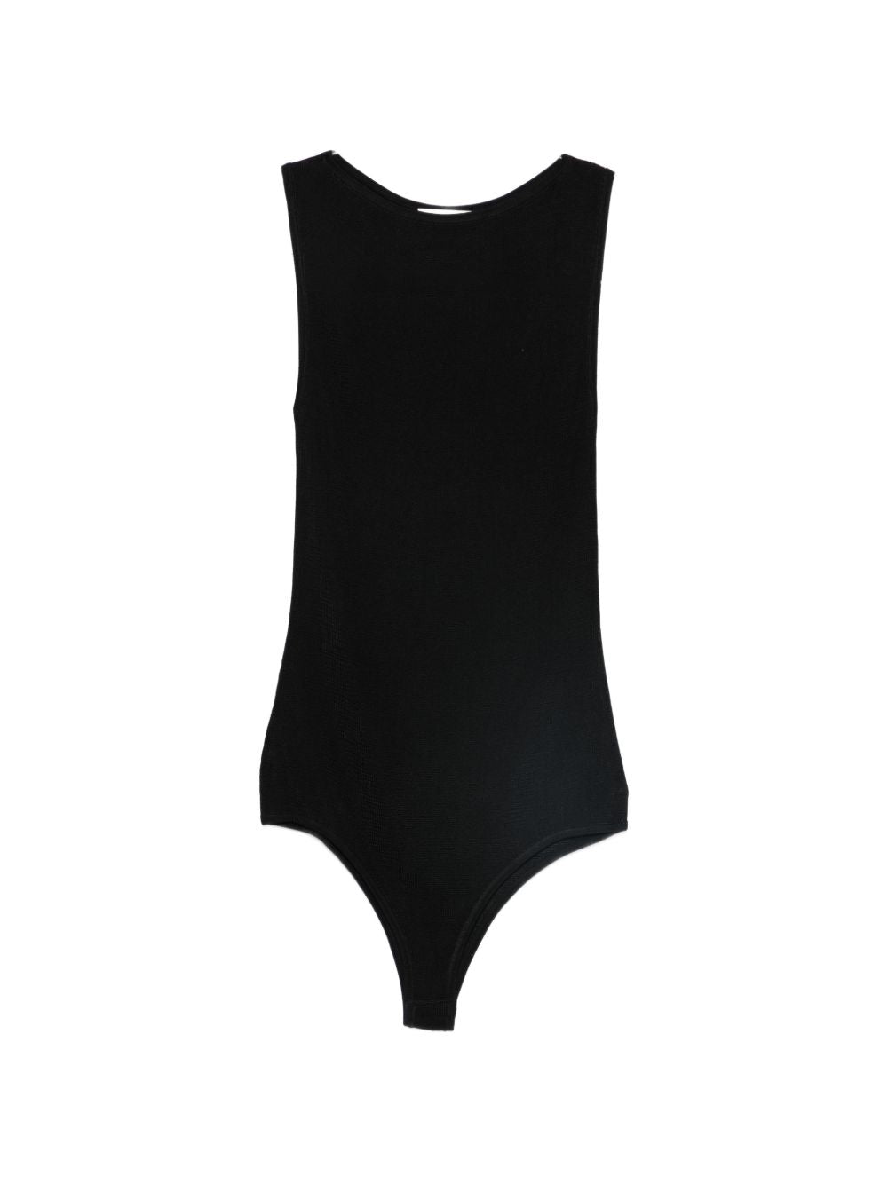 Body smanicato a girocollo in nero Entire studios - donna 