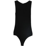Body smanicato a girocollo in nero Entire studios - donna 