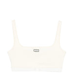 Top crop con logo in bianco Entire studios - donna 