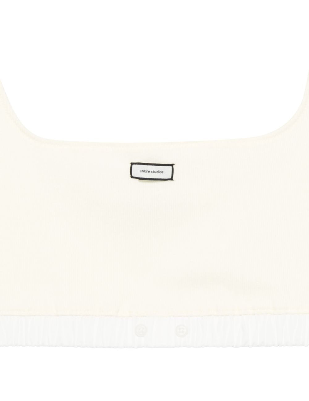 Top crop con logo in bianco Entire studios - donna 