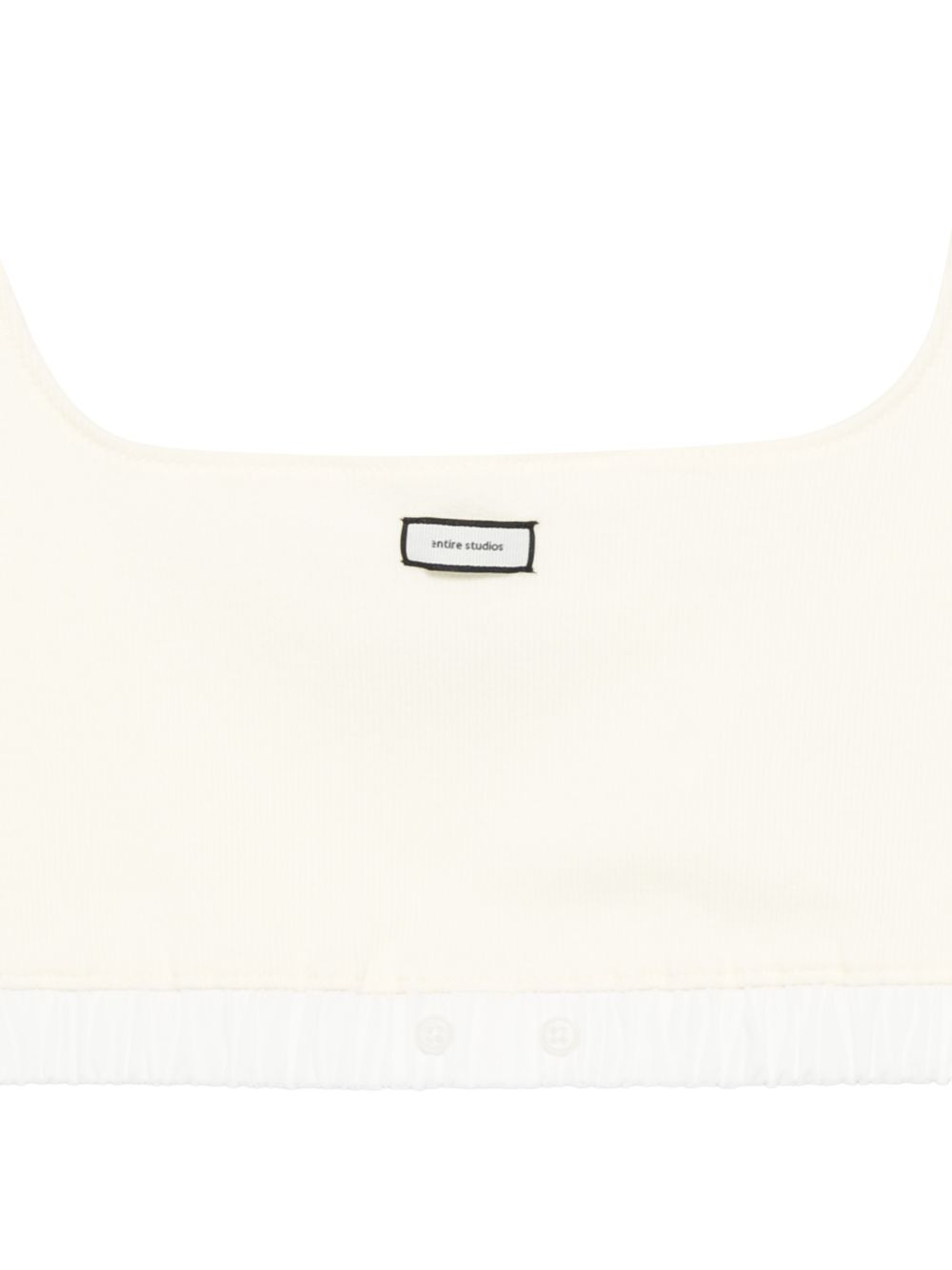 Top crop con logo in bianco Entire studios - donna 