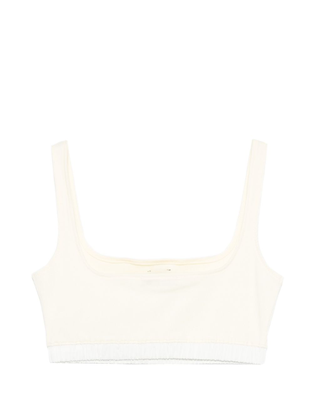 Top crop con logo in bianco Entire studios - donna 