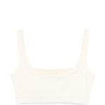 Top crop con logo in bianco Entire studios - donna 