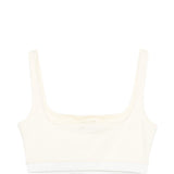 Top crop con logo in bianco Entire studios - donna 