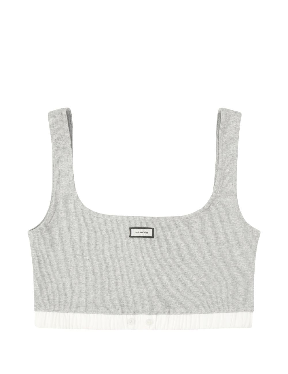 Top crop a coste in grigio Entire studios - donna 