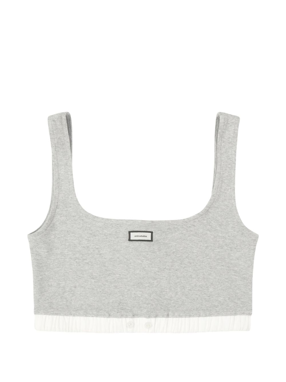 Top crop a coste in grigio Entire studios - donna 