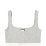 Top crop a coste in grigio Entire studios - donna 