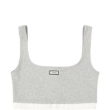 Top crop a coste in grigio Entire studios - donna 