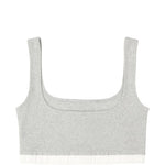 Top crop a coste in grigio Entire studios - donna 