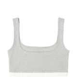 Top crop a coste in grigio Entire studios - donna 