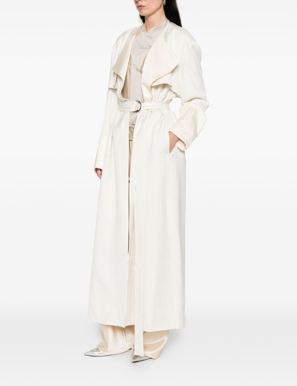 Trench coat con cintura Vela in beige Entire studios - donna 