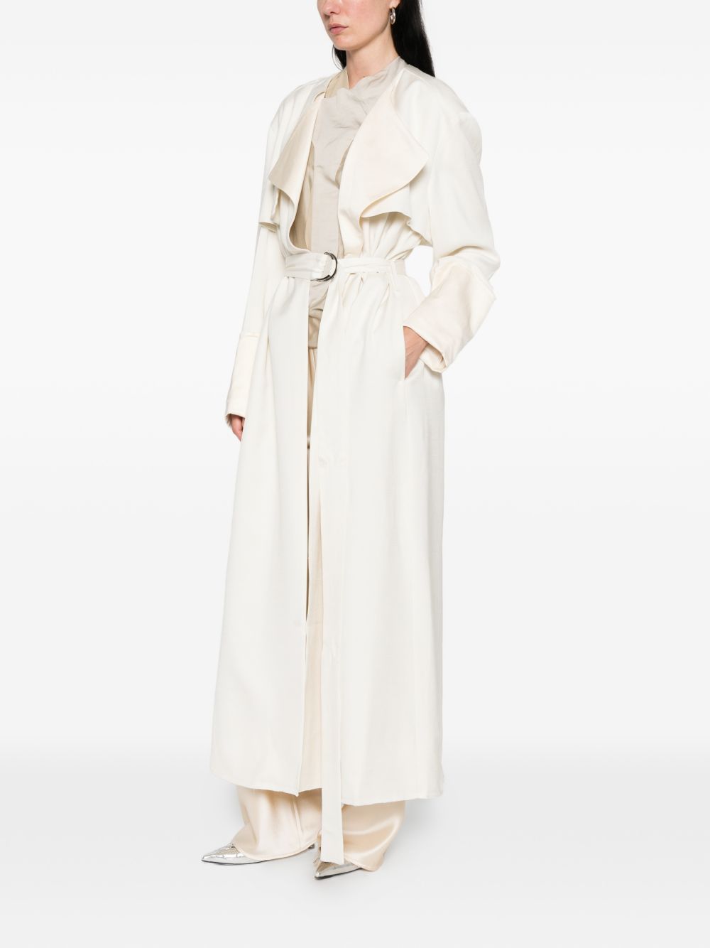 Trench coat con cintura Vela in beige Entire studios - donna 