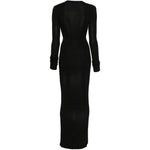 ABITO LUNGO SCOLLO A V in nero Entire Studios - donna 