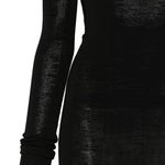 ABITO LUNGO SCOLLO A V in nero Entire Studios - donna 