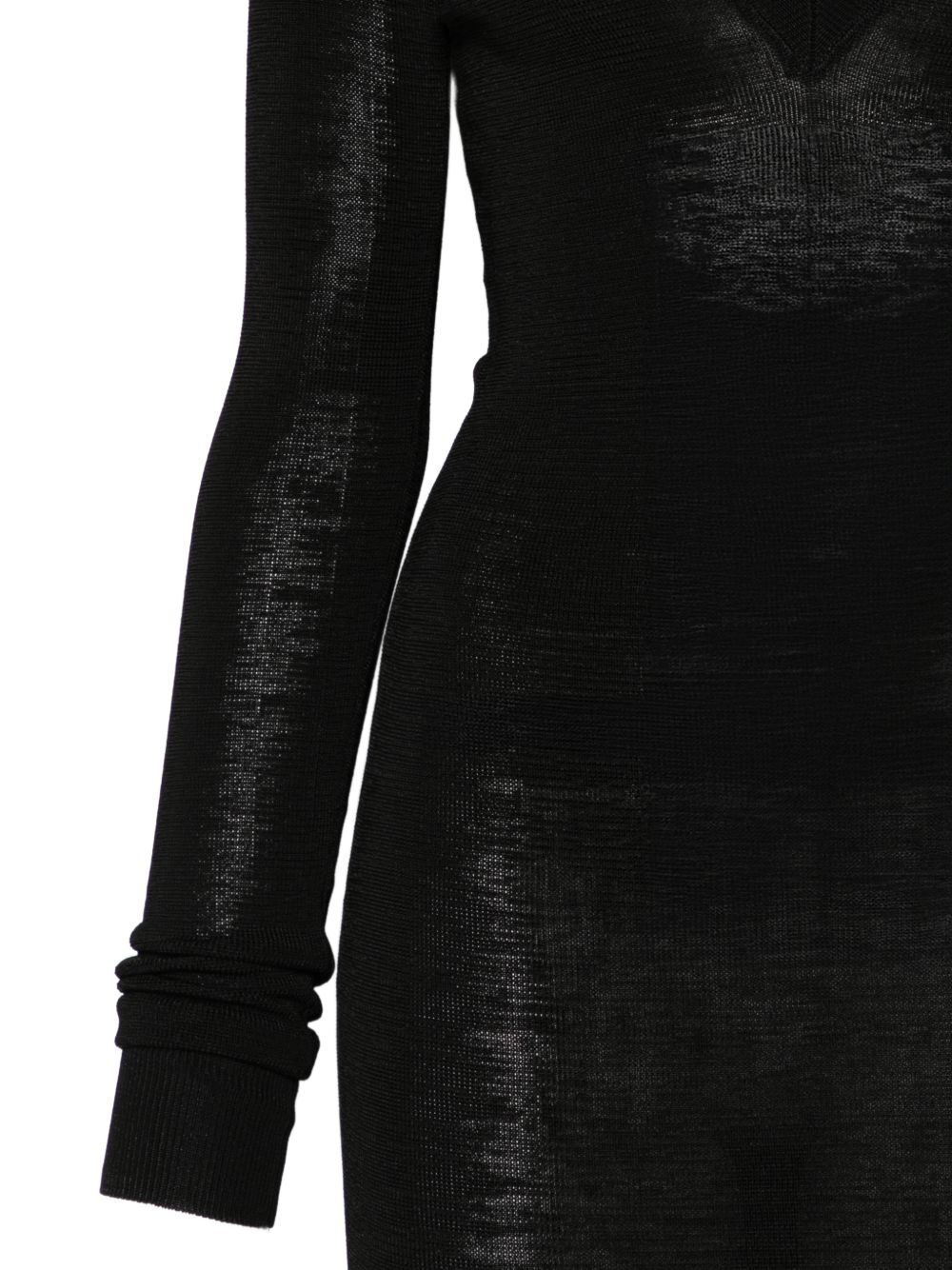 ABITO LUNGO SCOLLO A V in nero Entire Studios - donna 