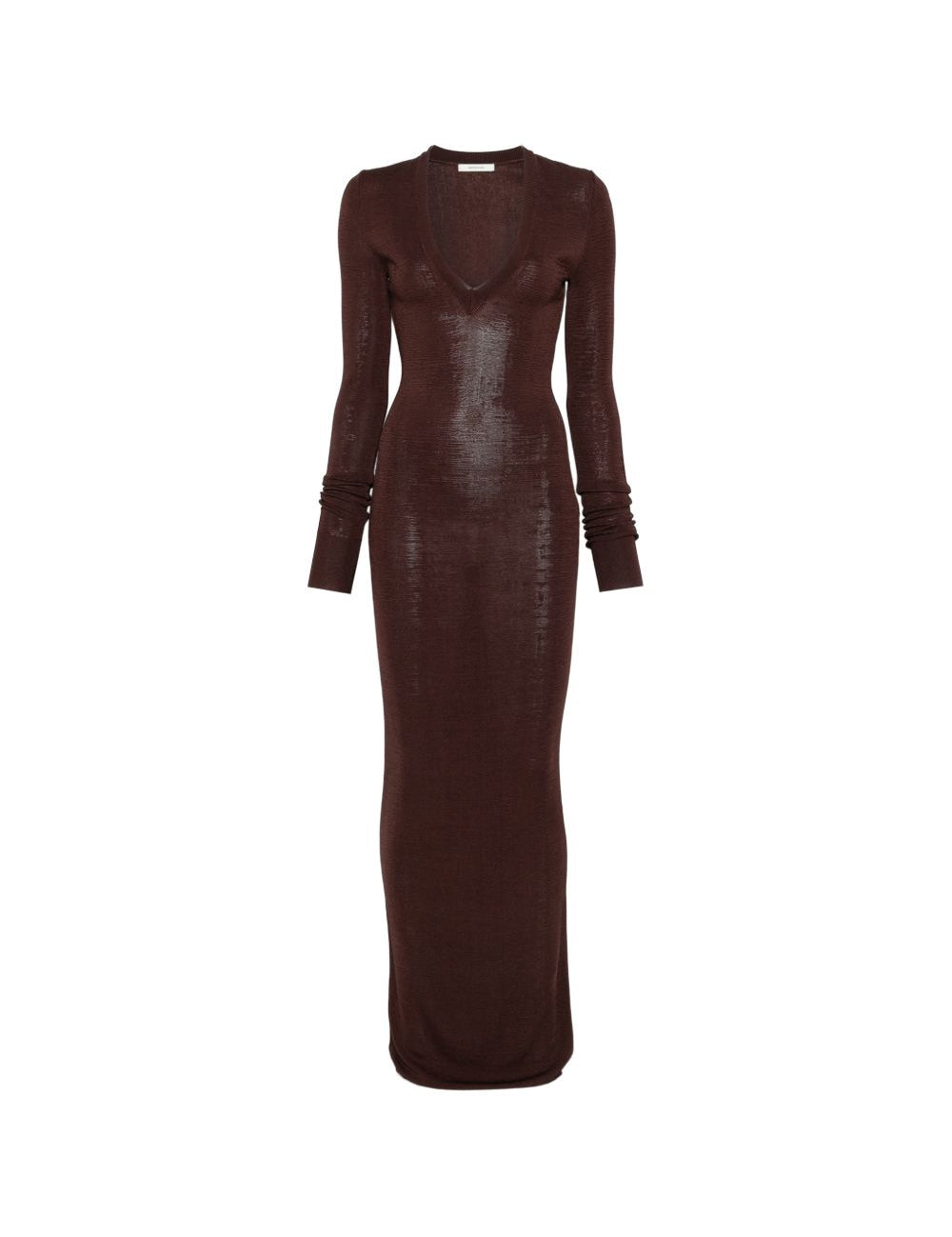 ABITO LUNGO SCOLLO A V in marrone Entire Studios - donna 