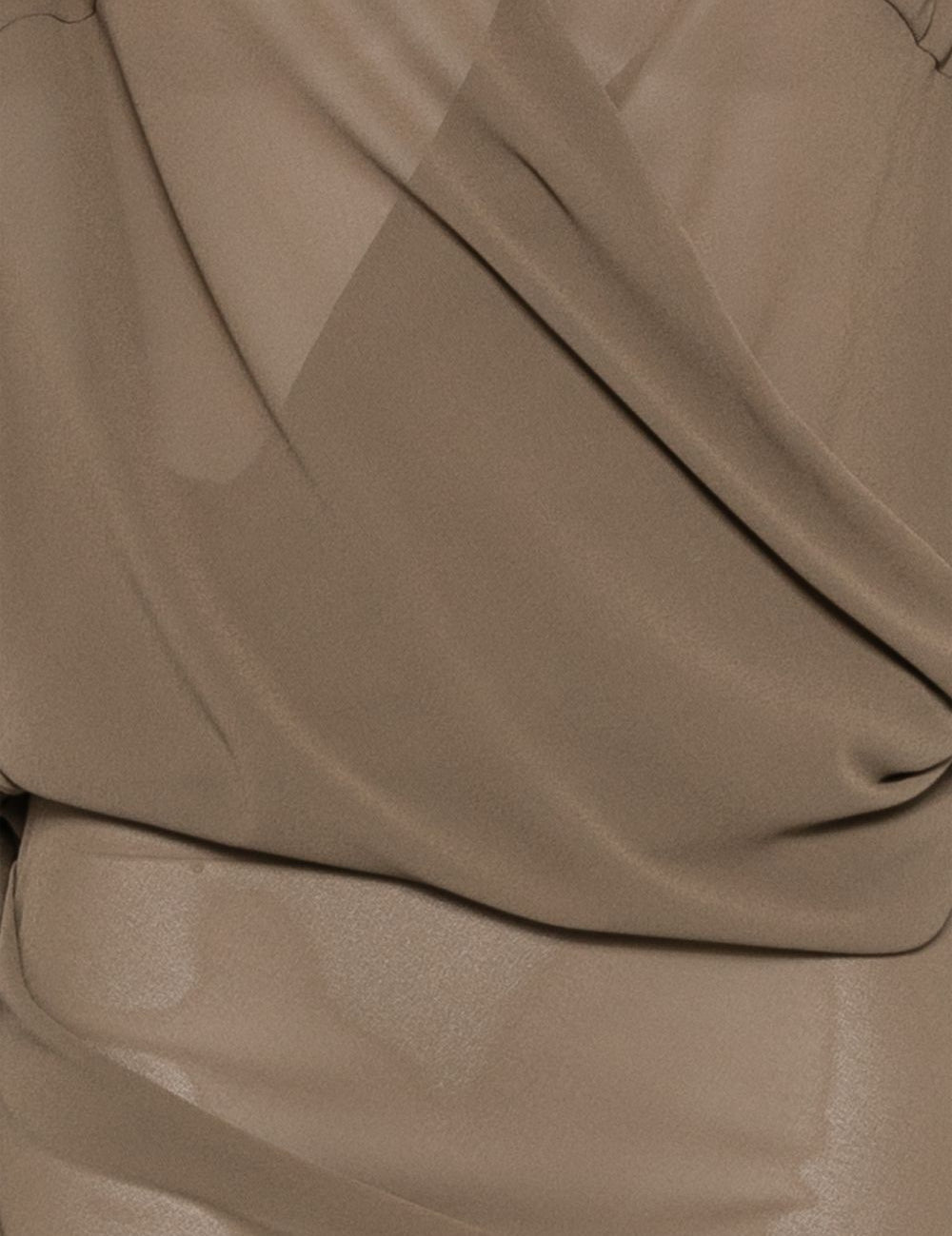 Abito lungo drappeggiato con scollo a V in verde Entire studios - donna 