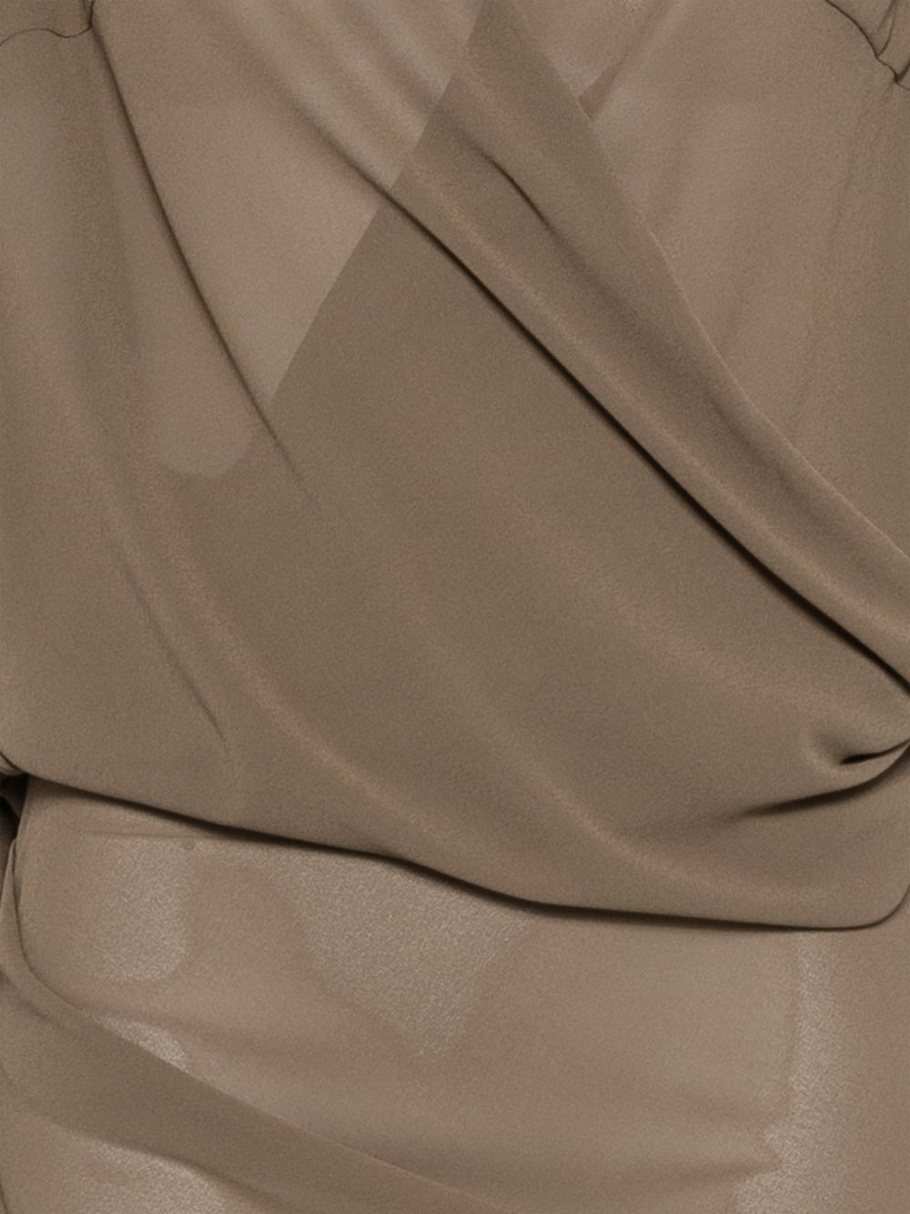 Abito lungo drappeggiato con scollo a V in verde Entire studios - donna 
