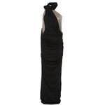 Abito lungo drappeggiato in nero Entire Studios - donna 