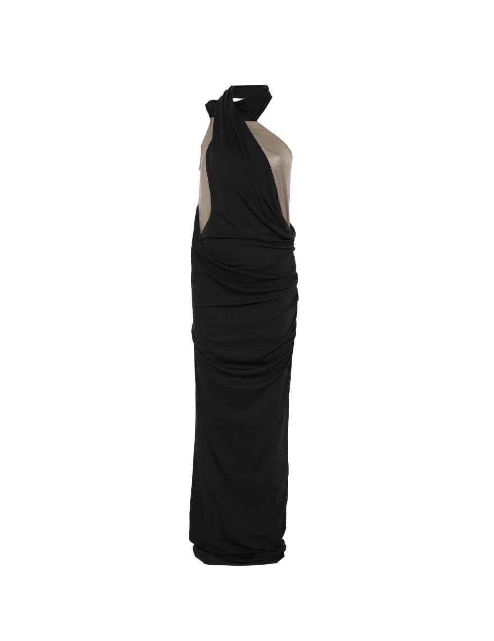 Abito lungo drappeggiato in nero Entire Studios - donna 