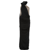 Abito lungo drappeggiato in nero Entire Studios - donna 