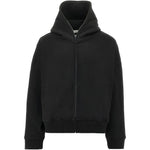 Felpa con cappuccio e zip in nero Entire studios - unisex 
