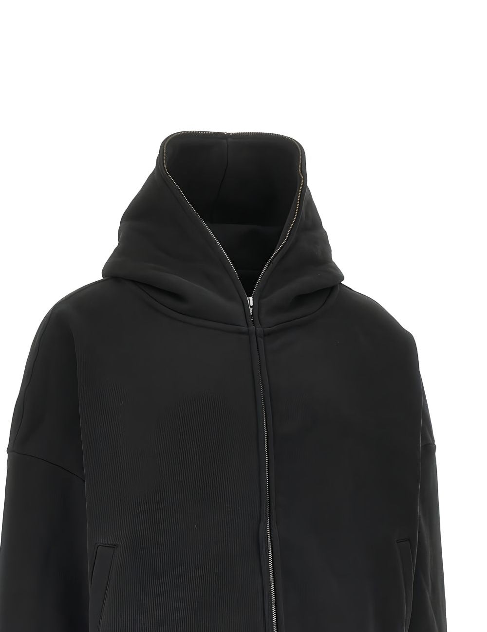 Felpa con cappuccio e zip in nero Entire studios - unisex 