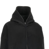 Felpa con cappuccio e zip in nero Entire studios - unisex 