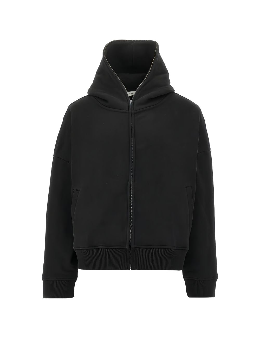 Felpa con cappuccio e zip in nero Entire studios - unisex 