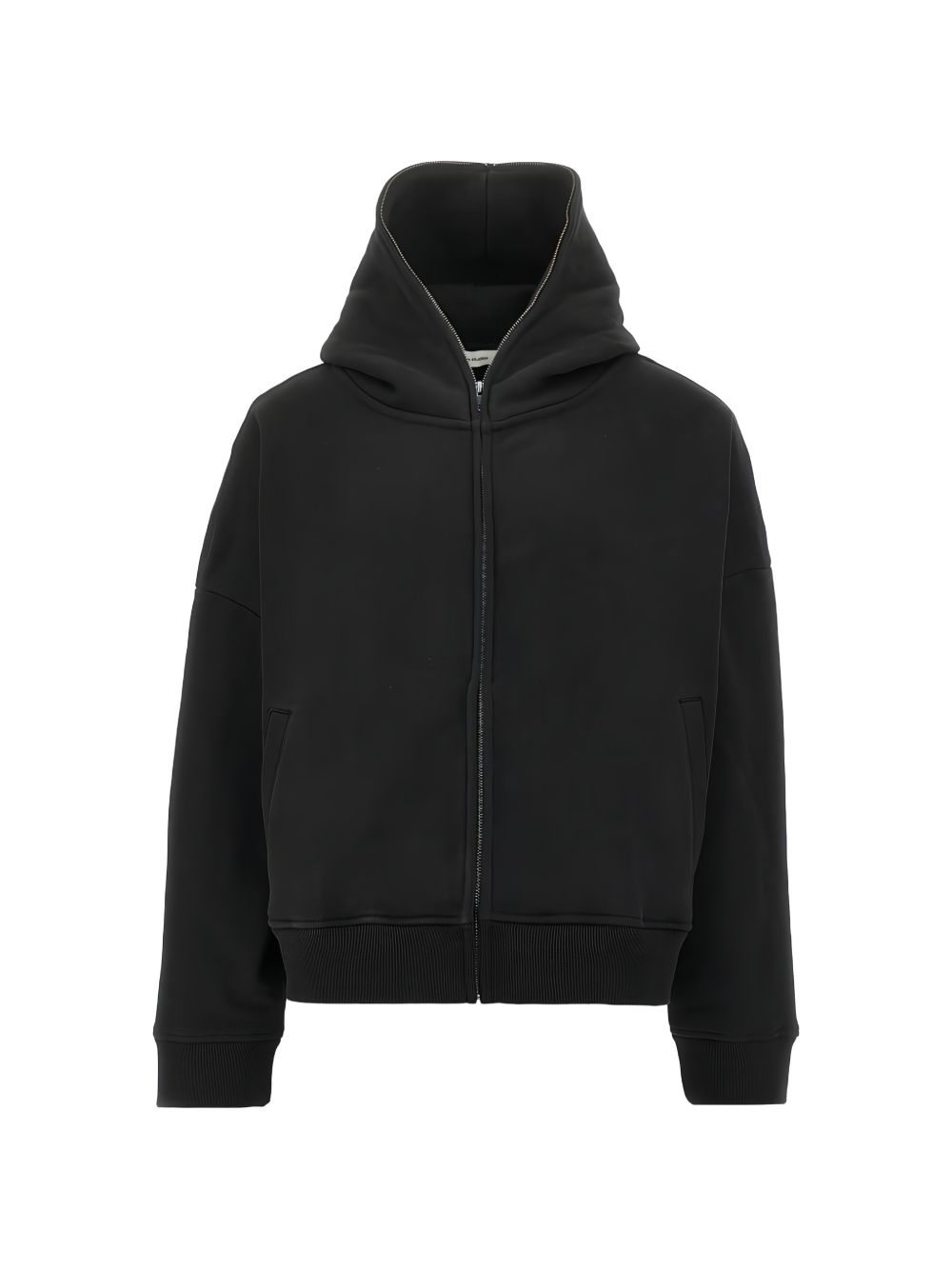 Felpa con cappuccio e zip in nero Entire studios - unisex 