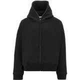 Felpa con cappuccio e zip in nero Entire studios - unisex 