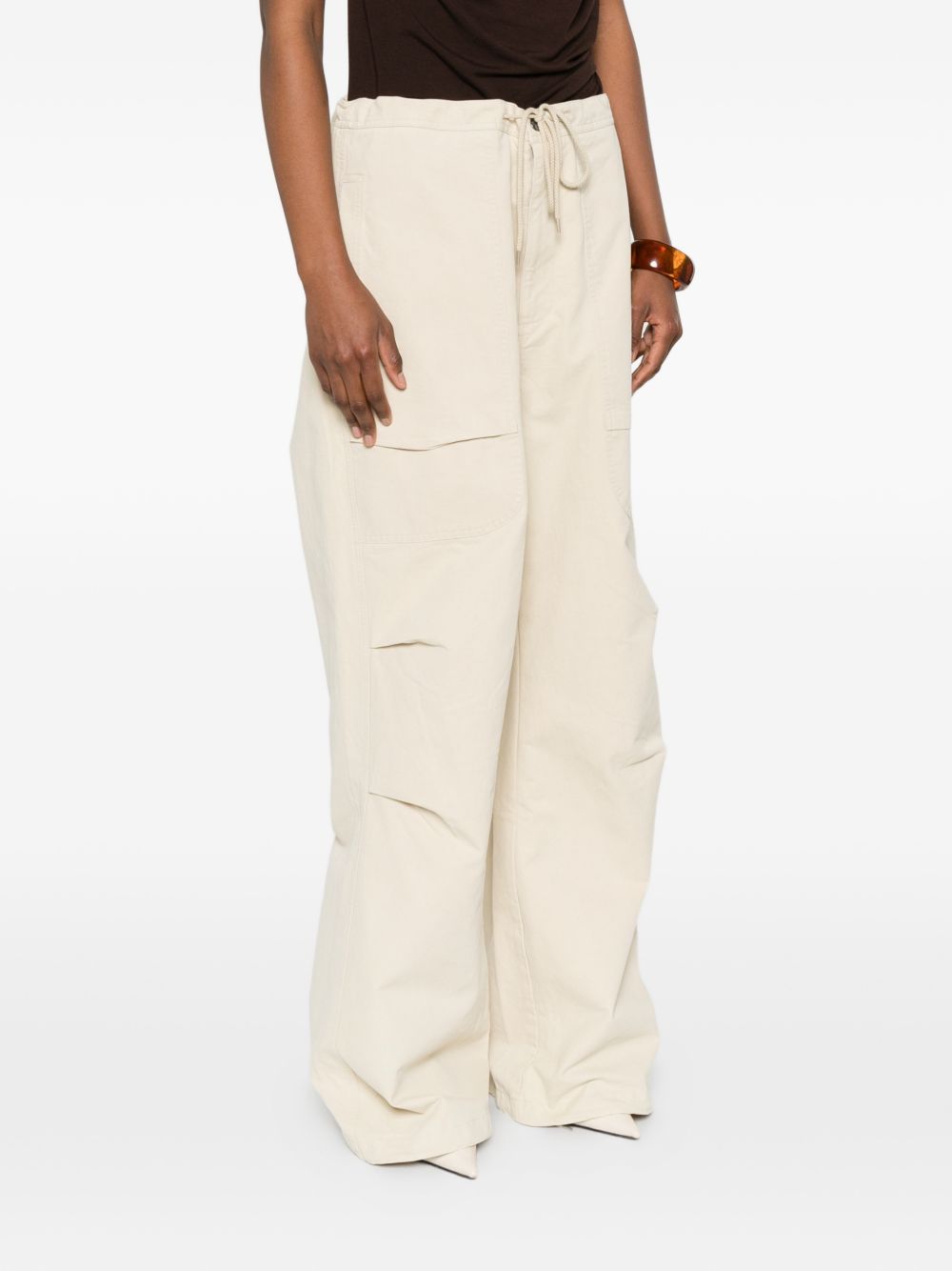Pantaloni cargo con coulisse in beige Entire studios - unisex 