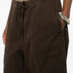 Pantaloni cargo con coulisse in marrone Entire studios - unisex 