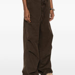 Pantaloni cargo con coulisse in marrone Entire studios - unisex 