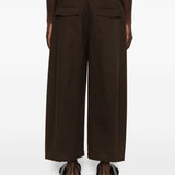 Pantaloni a gamba ampia in marrone Entire studios - donna 