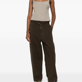 Pantaloni con cintura Gully in marrone Entire Studios - unisex 