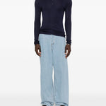 Polo a maniche lunghe in blu Entire studios - unisex 