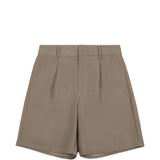 Shorts sartoriali a vita alta in marrone Entire studios - donna 