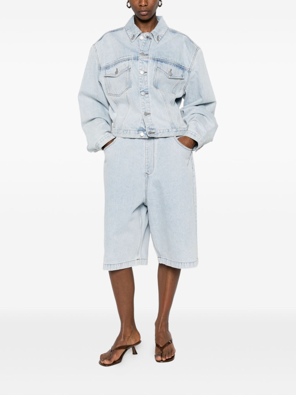 Pantaloncini elasticizzati con tasca Spar in blu Entire studios - unisex 