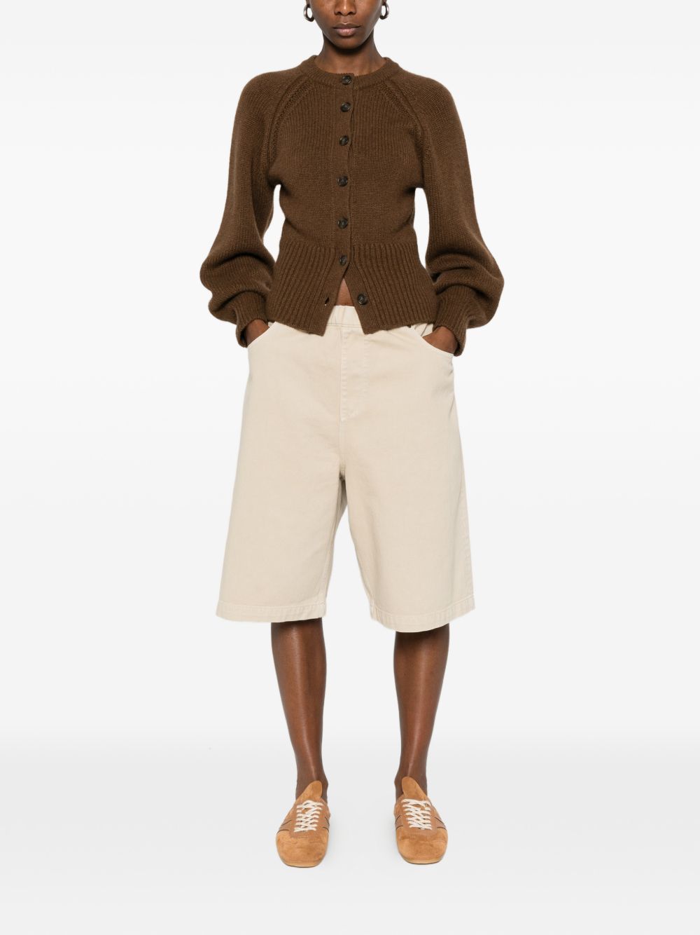 Pantaloncini elasticizzati con tasca Spar in beige Entire studios - unisex 