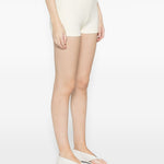 Shorts con vita elasticizzata in beige Entire studios - donna 