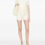 Shorts con vita elasticizzata in beige Entire studios - donna 