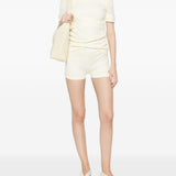 Shorts con vita elasticizzata in beige Entire studios - donna 