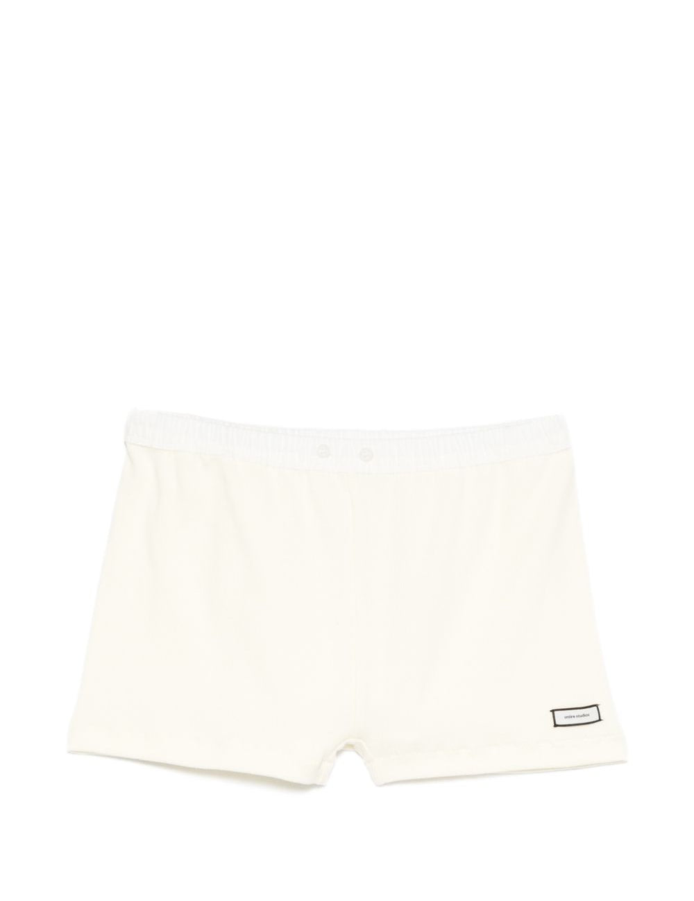 Shorts con vita elasticizzata in beige Entire studios - donna 