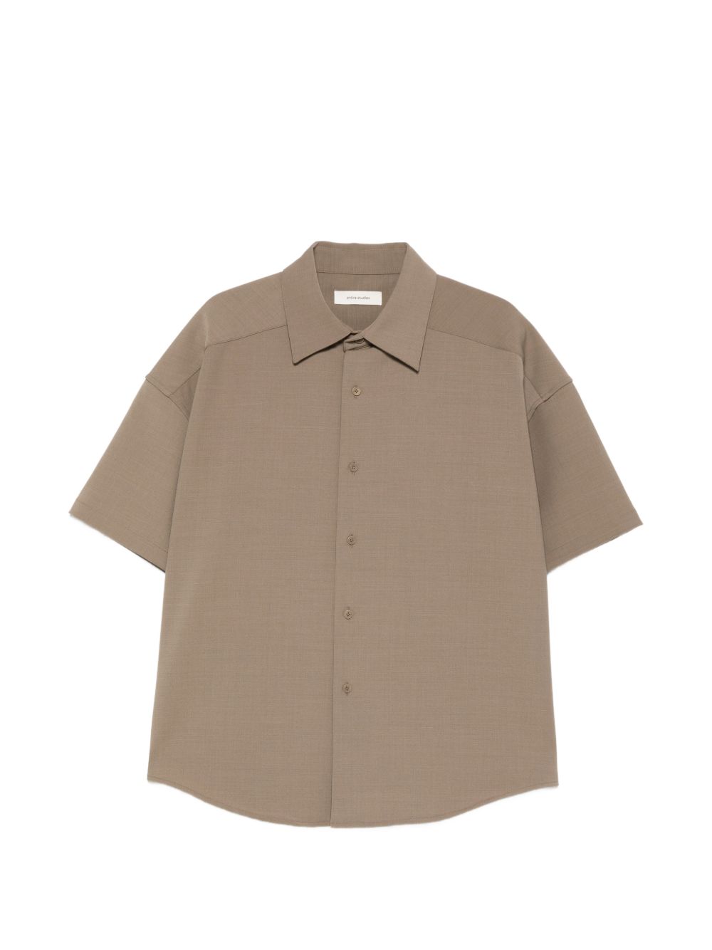 Camicia a maniche corte in marrone Entire studios - unisex 