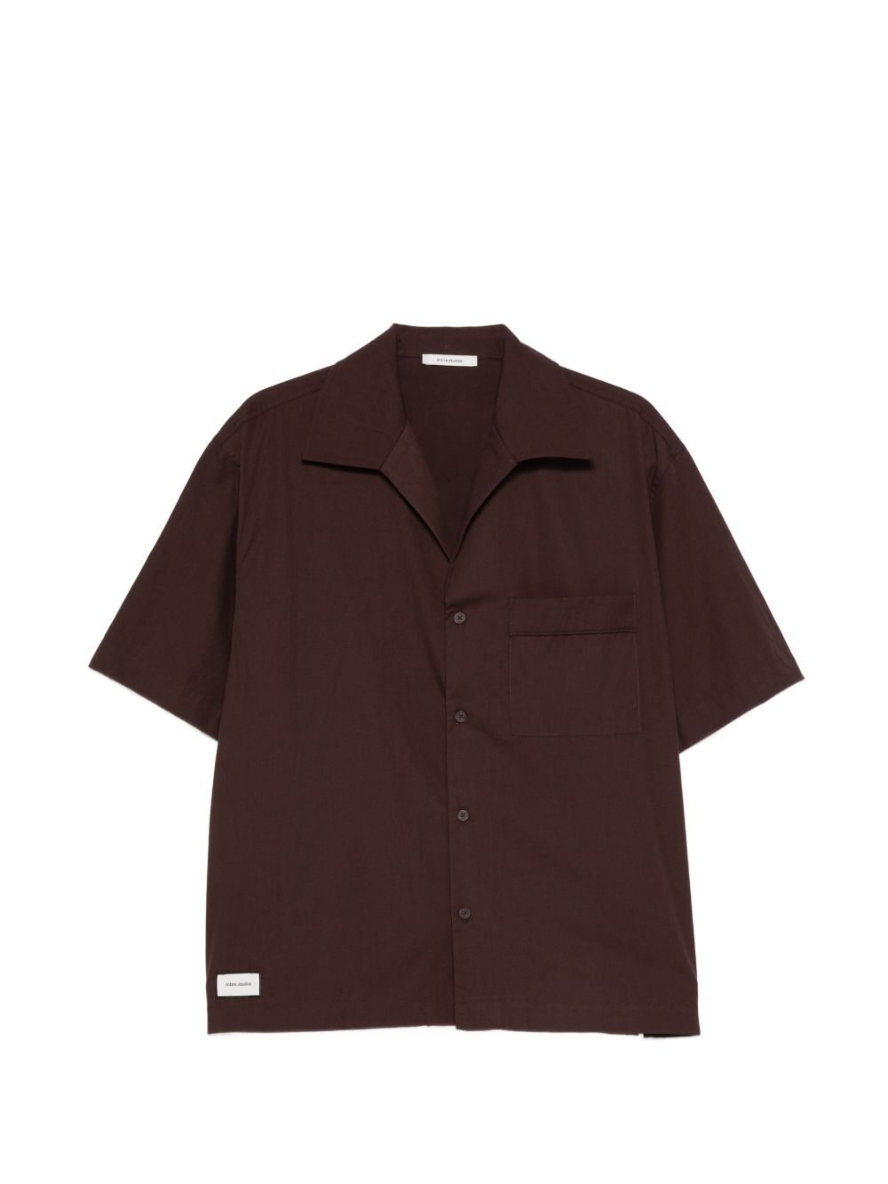 Camicia a maniche corte in marrone Entire studios - unisex 