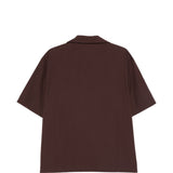 Camicia a maniche corte in marrone Entire studios - unisex 