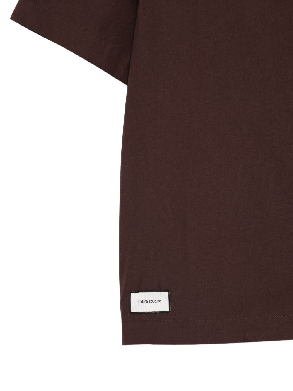 Camicia a maniche corte in marrone Entire studios - unisex 
